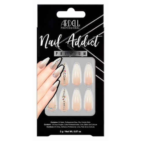 ARDELL NAIL ADDICT NUDE LIGHT CRYSTALS - 54601