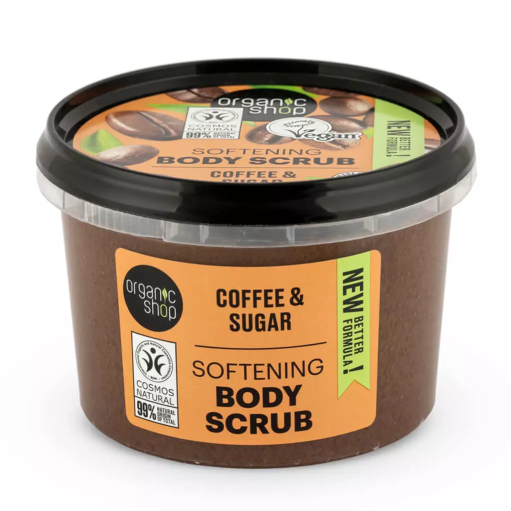 Pakiranje Organic shop piling za tijelo od kave i šećera od 250 ml