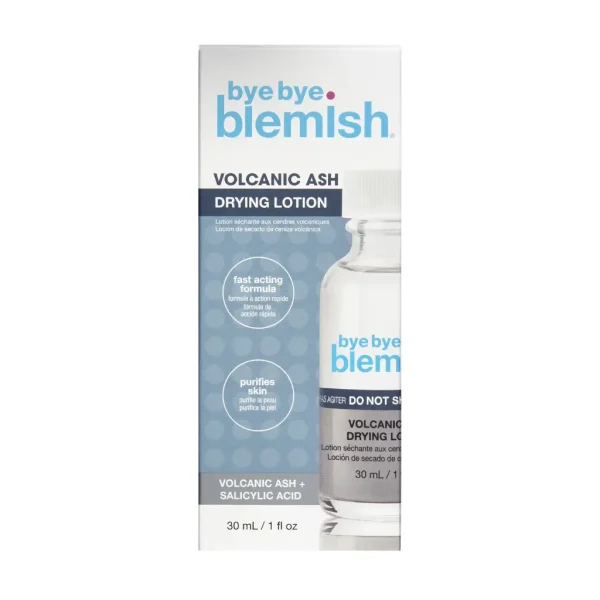 Pakiranje proizvoda Bye Bye Blemish losion za isuživanje akni od vulkanskog pepela i salicilne kiseline od 30ml