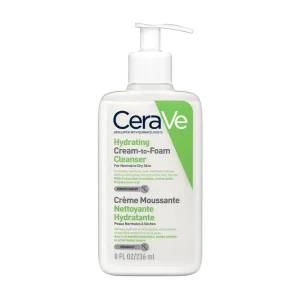 Proizvod Cerave Kremasto pjenušava emulzija za čišćenje normalne do suhe kože od 236ml