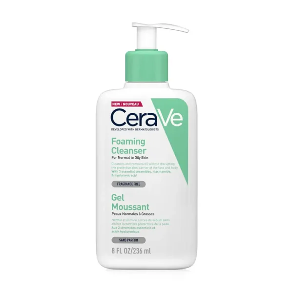 Pakiranje proizvoda Cerave Pjenušavi gel za čišćenje kože lica i tijela od 236ml