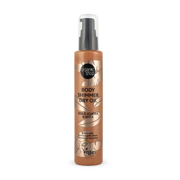 Pakiranje proizvoda Organic shop shimmer ulje za tijelo od ulja jojobe i shea maslaca od 100ml