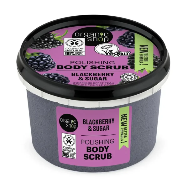 Pakiranje proizvoda organic shop polishing piling za tijelo blackberry u pakiranju od 250 ml