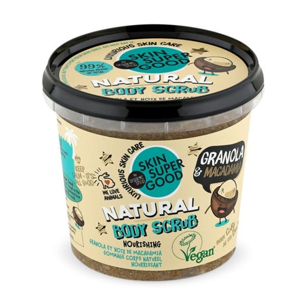 Pakiranje proizvoda organic shop piling za tijelo skin super good nourishing granola & macadamia u pakiranju od 360 ml