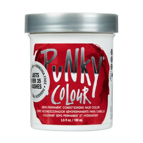 Punky Colour Semi-Permanent Conditioning Hair Color, Vermillion Red