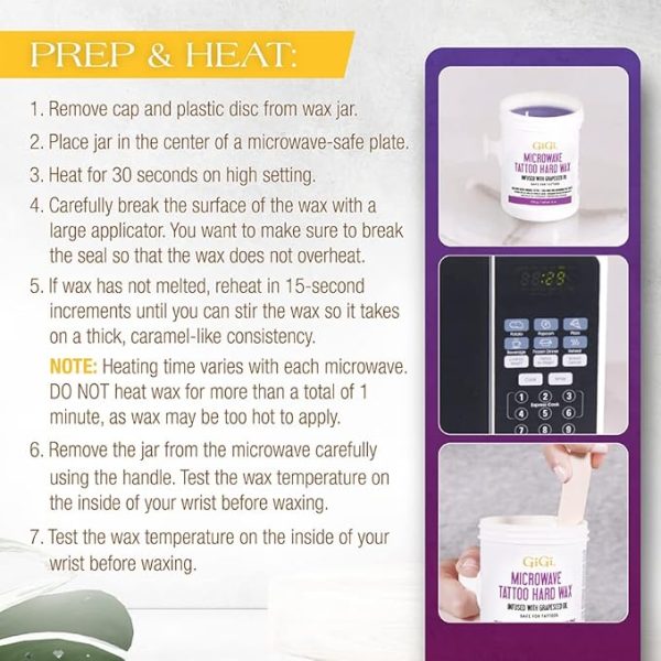 Microwave Tattoo Hard Wax Kit - Slika 4