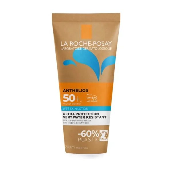 Pakiranje proizvoda La Roche-Posay Anthelios Wet Skin Losion za zaštitu od sunca za suhu ili mokru kožu od 200ml