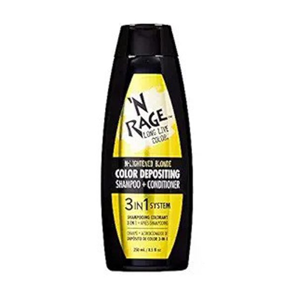 'N RAGE Color Depositing Shampoo + Conditioner 3-in 1 System N-Lightened Blonde