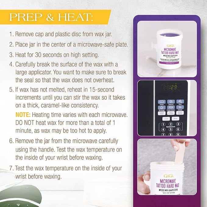 Microwave Tattoo Hard Wax Kit - Slika 4