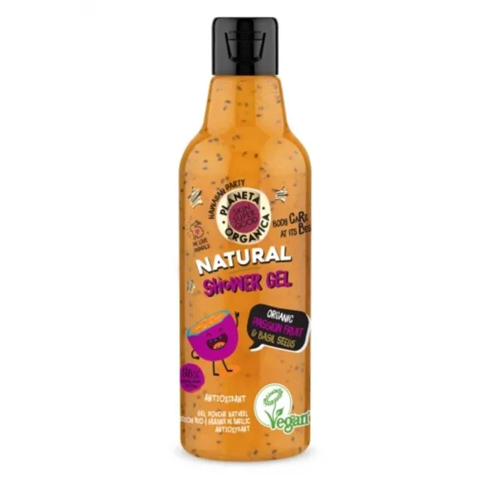 GEL ZA TUŠIRANJE-Organic Shop passion fruit &basil seeds 250ml